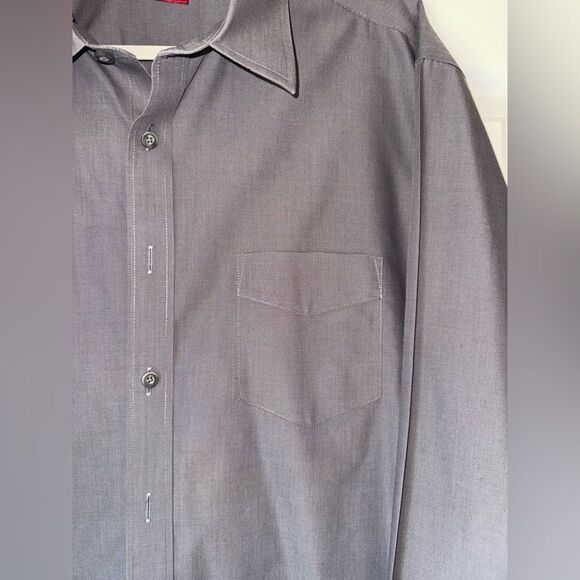 UNTUCKit Men's Gray Casual Button Down Shirt - Picture 3 of 5